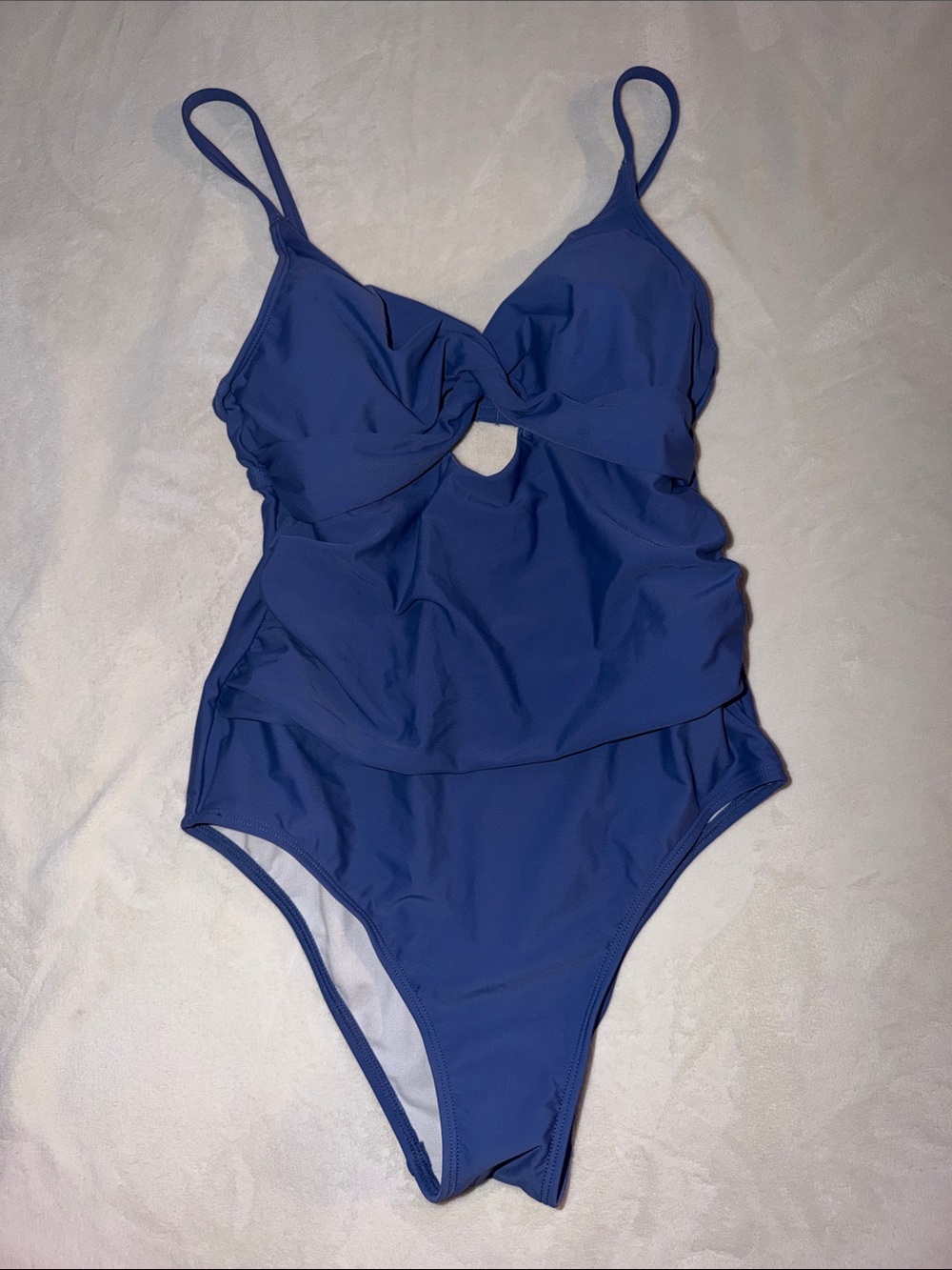 Cupshe Blue Twist-Front One-Piece Swimsuit